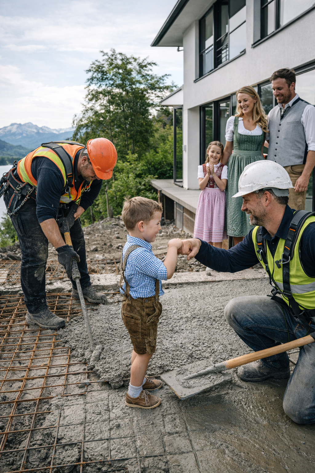 Demontage eines Balkons an einem Einfamilienhaus
